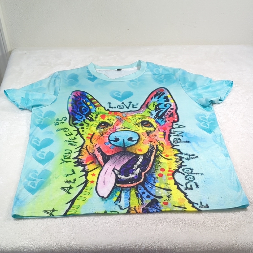 NWOT "All You Need Is Love And A Dog" Tshirt XL